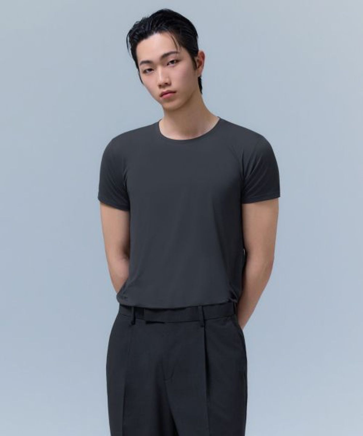 무신사 스탠다드(MUSINSA STANDARD) [쿨탠다드] 크루 넥 언더셔츠 [다크 그레이]