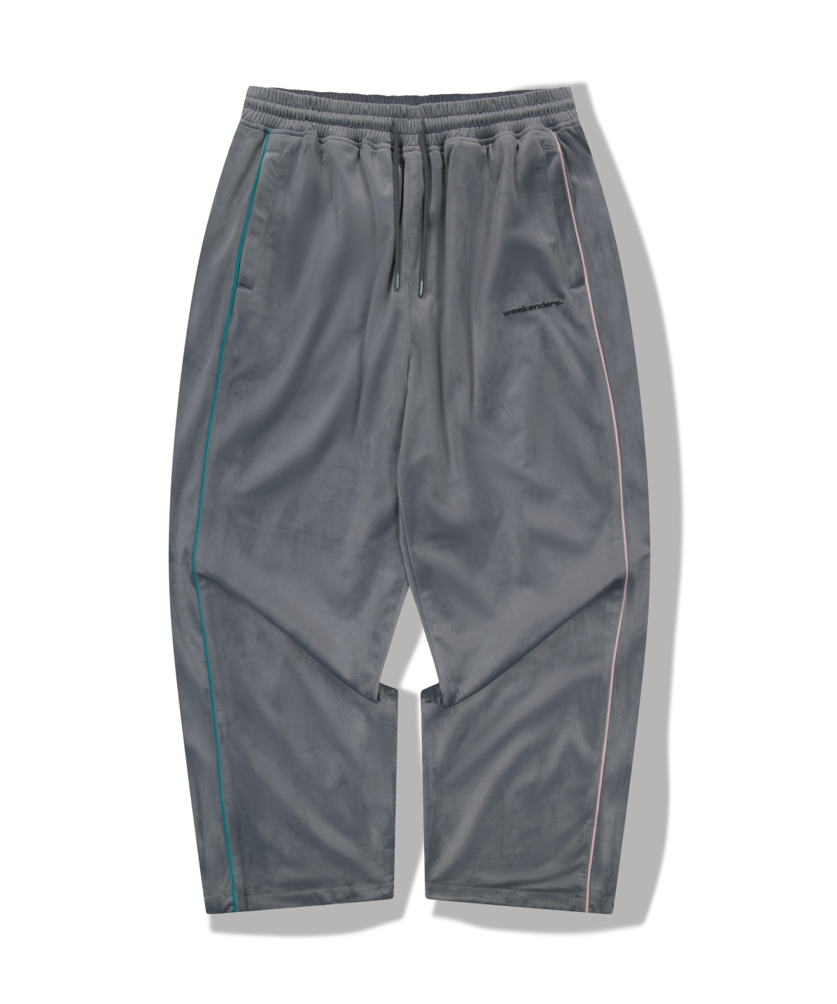위캔더스(WKNDRS) VELVET TRACK PANTS (D.GREY)
