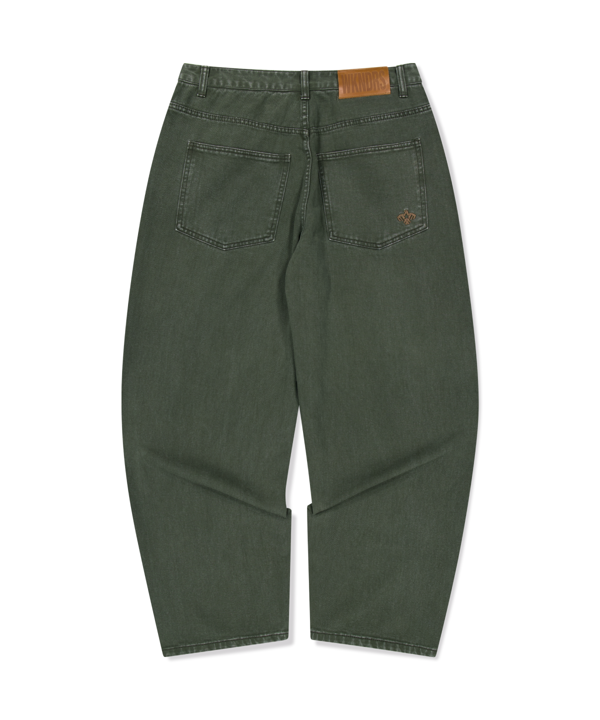 위캔더스(WKNDRS) [WKNDRS X FIT THE SIZE] EAGLE DENIM PANTS (KHAKI)