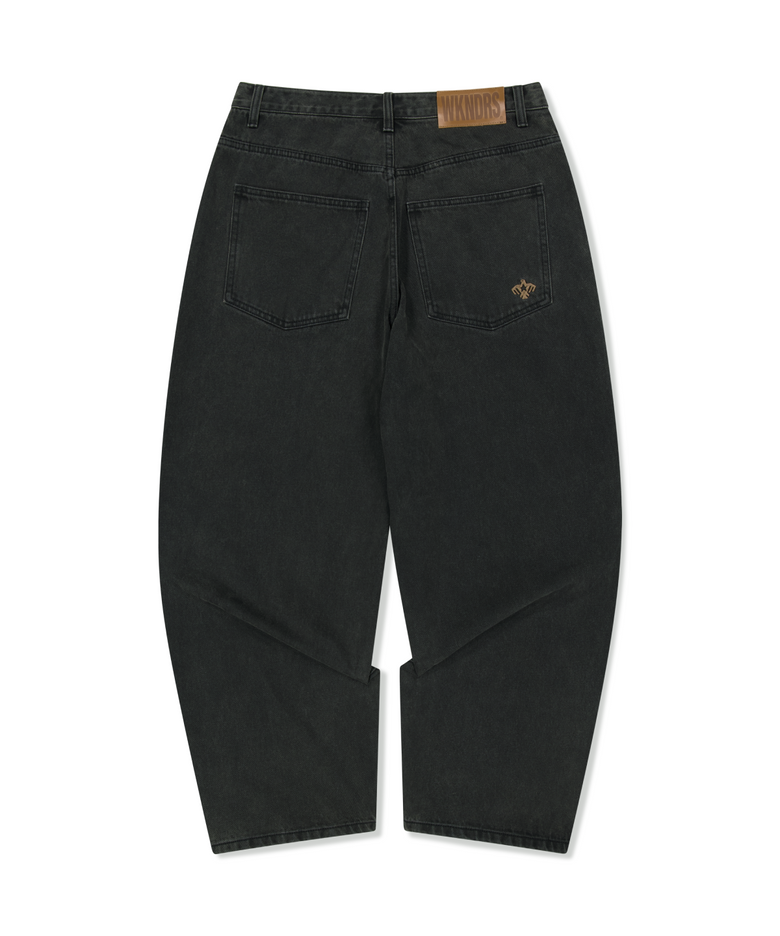 [WKNDRS X FIT THE SIZE] EAGLE DENIM PANTS (BLACK)