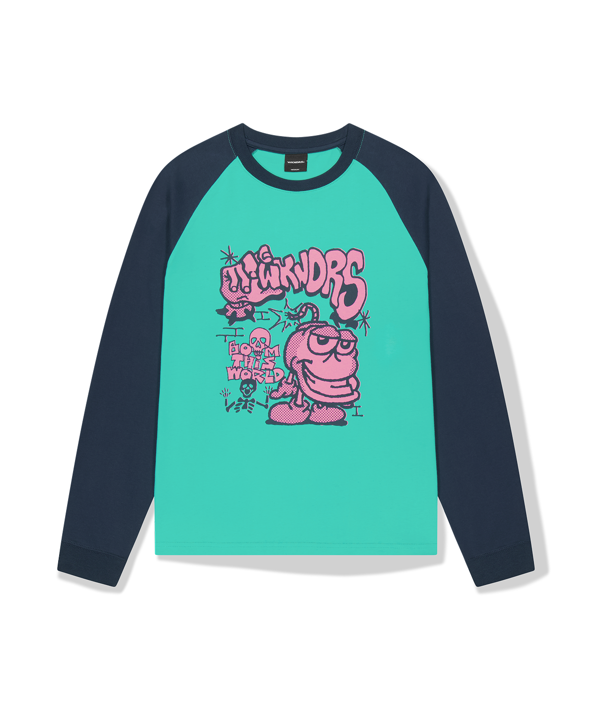 위캔더스(WKNDRS) BOMB RAGLAN LS T-SHIRT (NAVY)