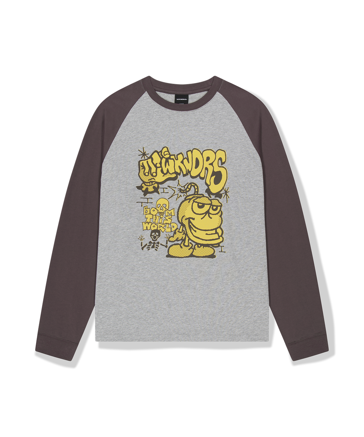 위캔더스(WKNDRS) BOMB RAGLAN LS T-SHIRT (BROWN)