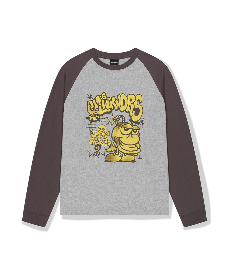 BOMB RAGLAN LS T-SHIRT (BROWN)