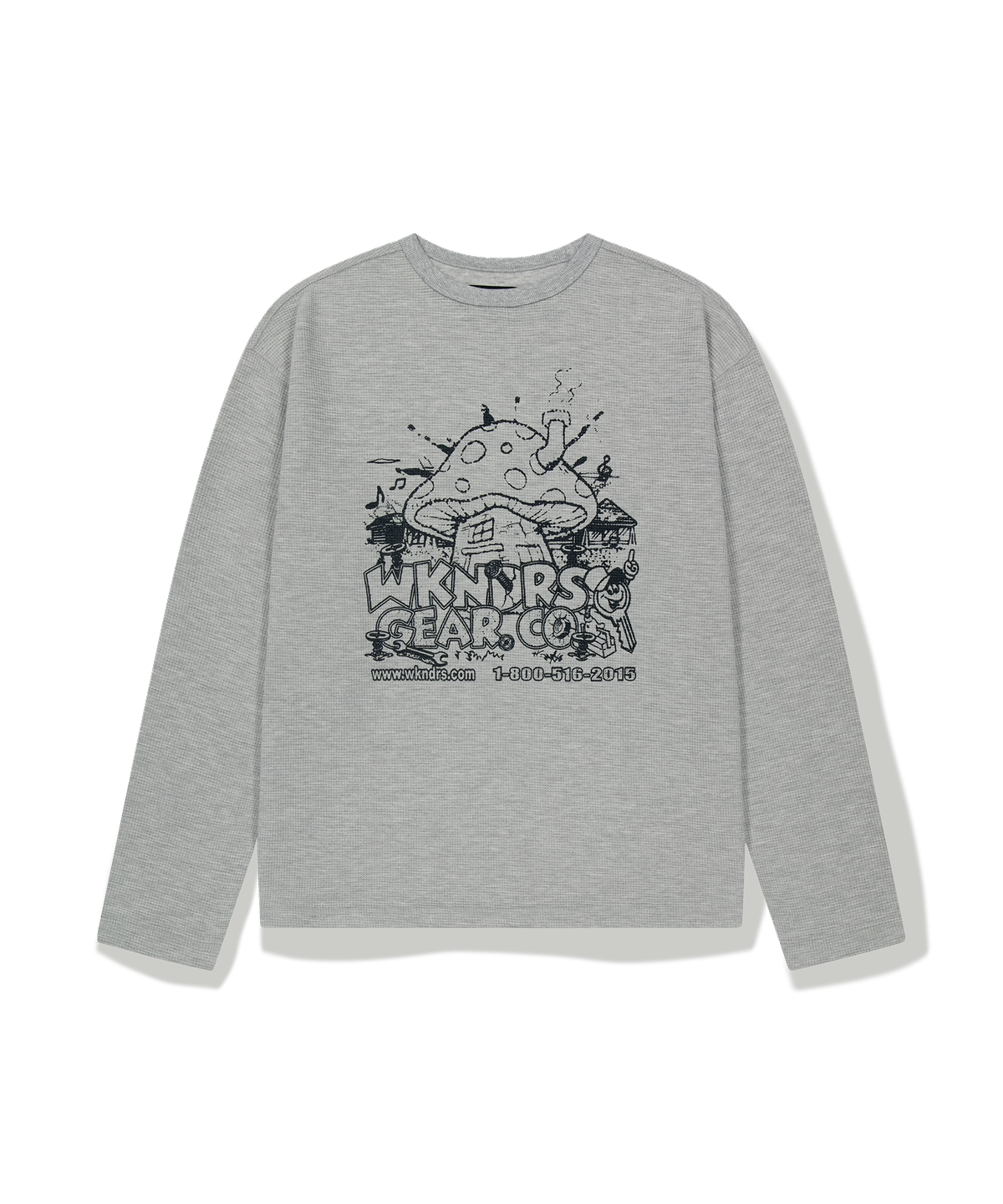 위캔더스(WKNDRS) MUSHROOM LS T-SHIRT (M.GREY)