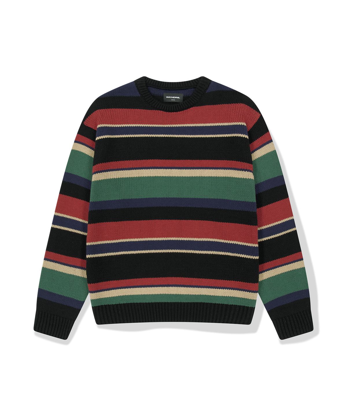 위캔더스(WKNDRS) MULTI STRIPE KNIT (BLACK)