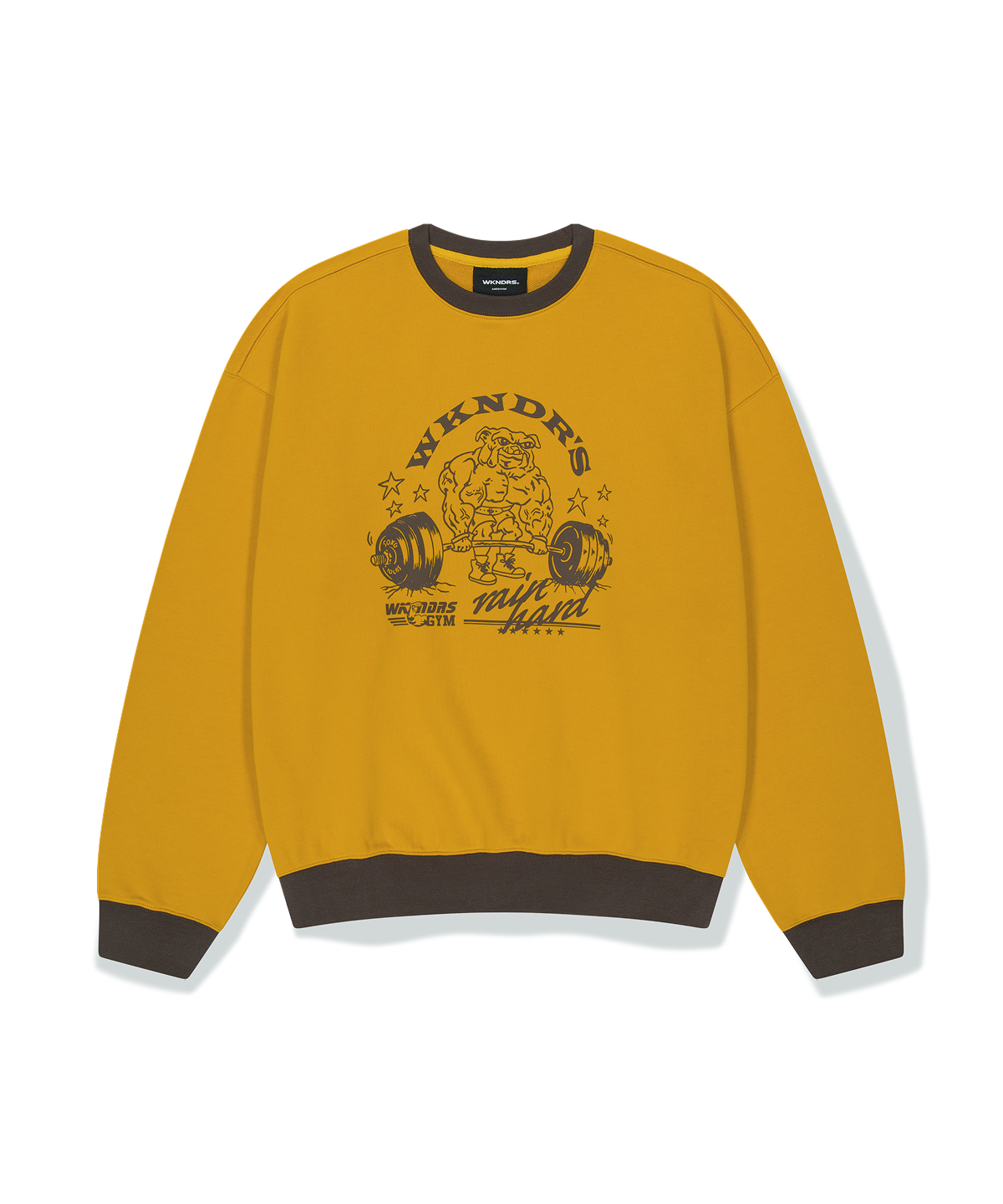 위캔더스(WKNDRS) GYM SWEATSHIRT (MUSTARD)