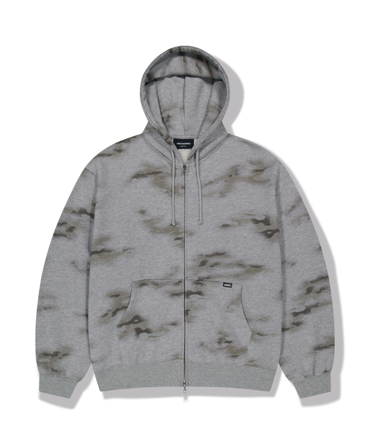 위캔더스(WKNDRS) SWAMP CAMO ZIP-UP HOODIE (M.GREY)
