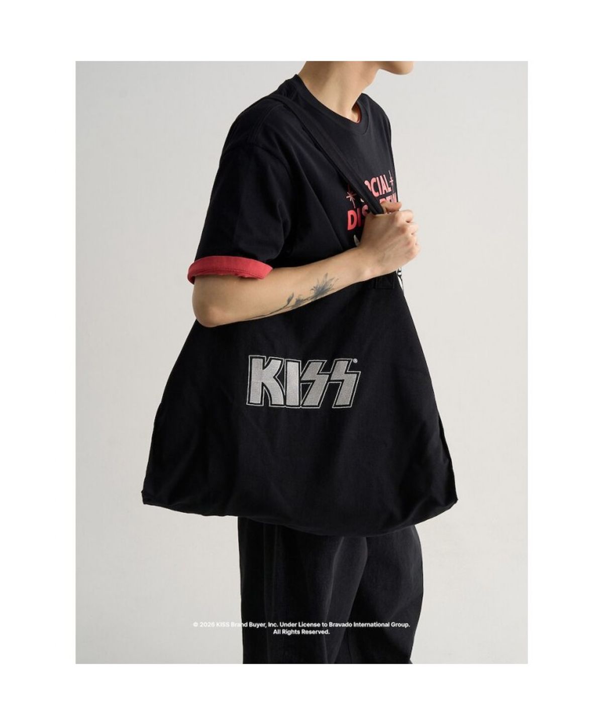 에잇세컨즈(8SECONDS) [UNIVERSAL MUSIC] KISS 코튼 빅 토트백  블랙