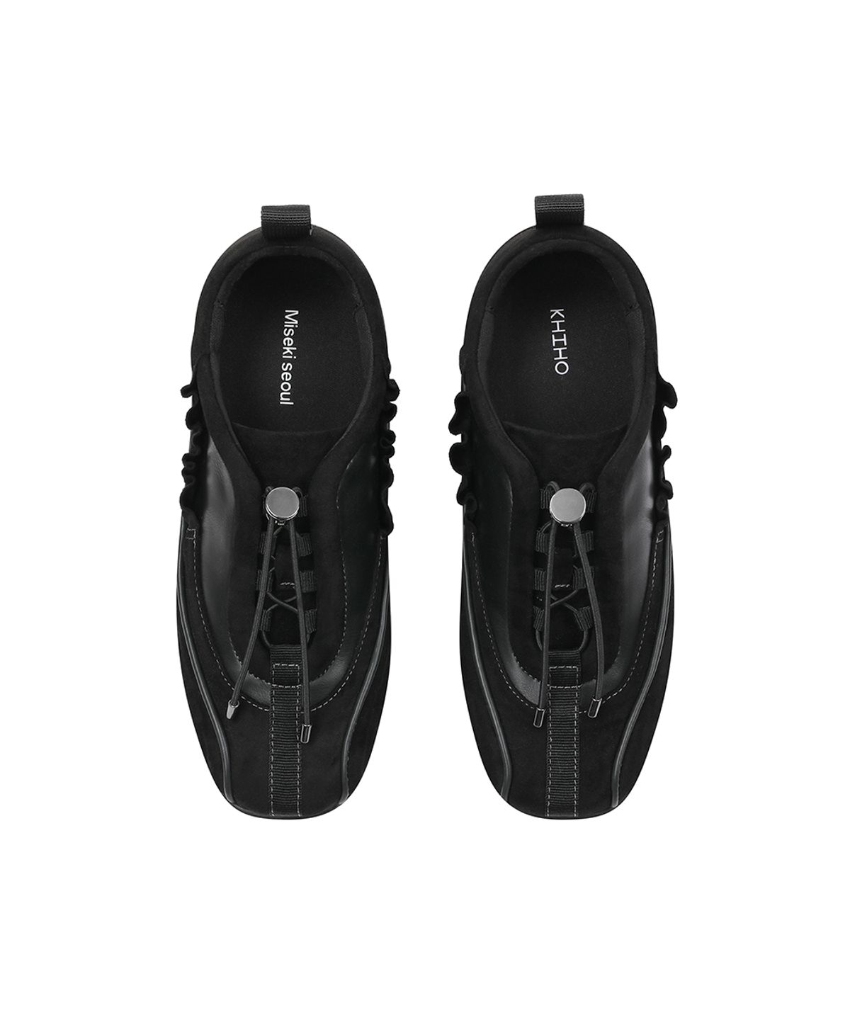 미세키서울(MISEKI SEOUL) [미세키서울X기호] Layered shirring sneakers BLACK