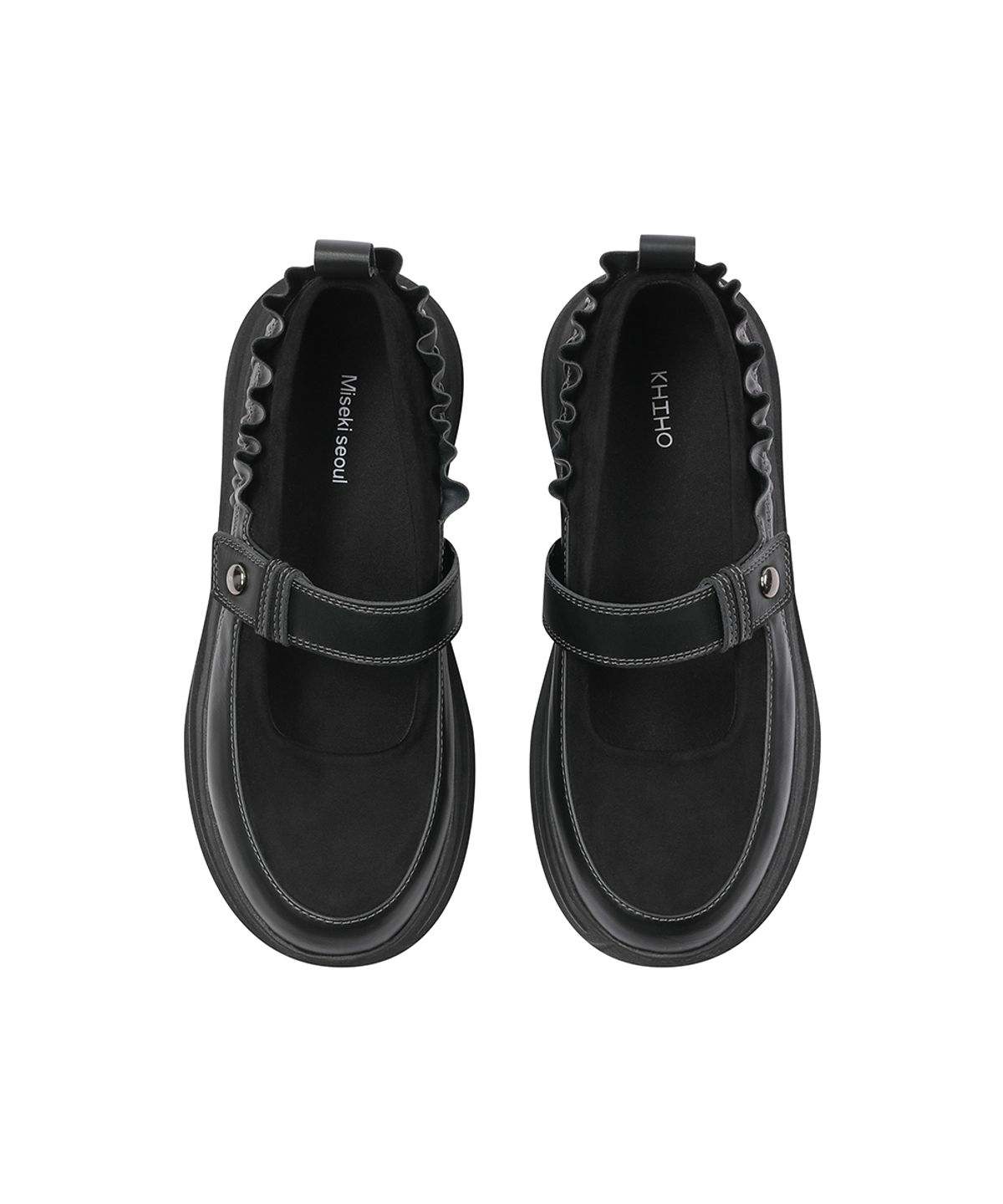 미세키서울(MISEKI SEOUL) [미세키서울X기호] Layered shirring mary jane BLACK