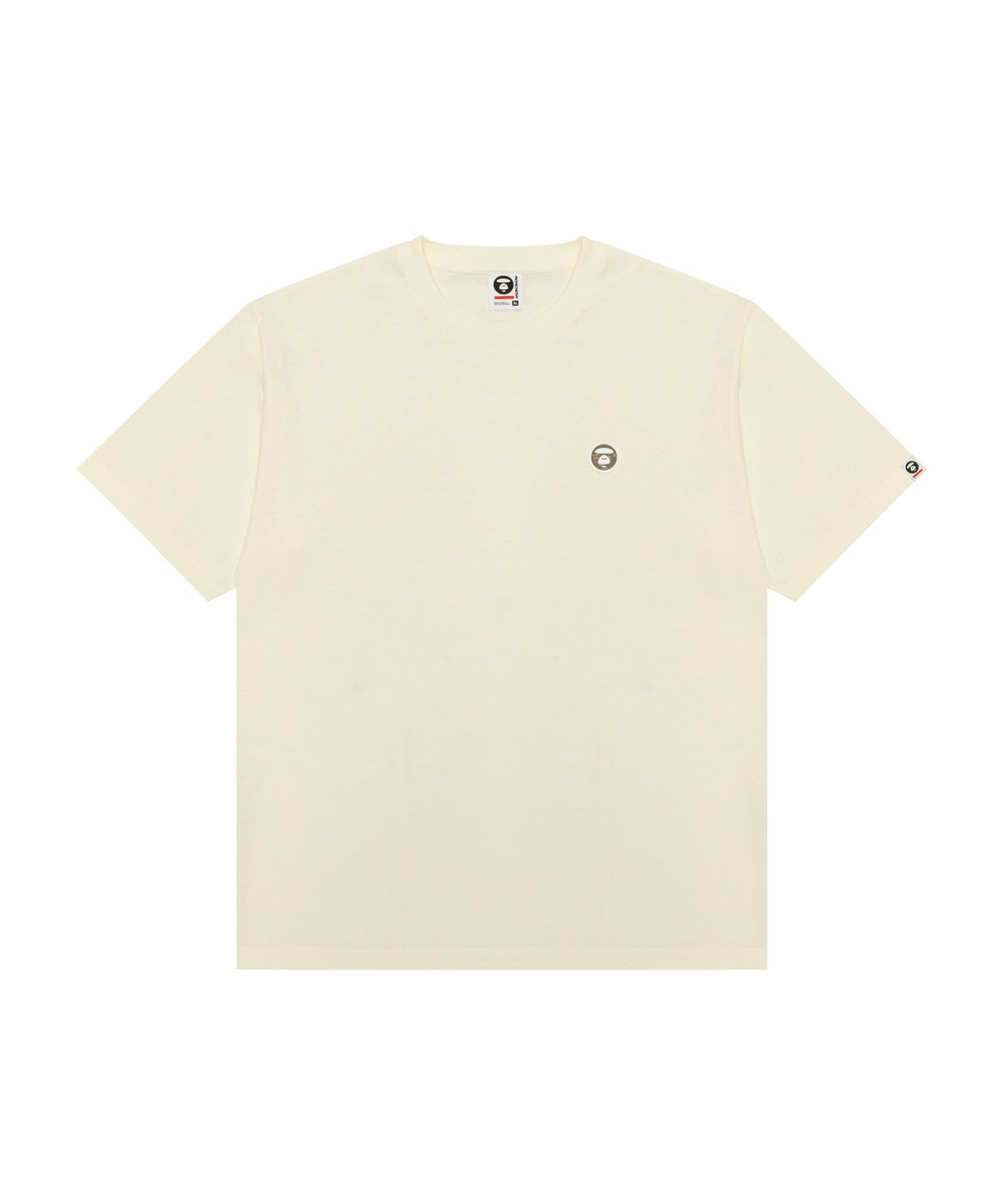 에이프(AAPE) AAPENOW 문페이스 티셔츠 아이보리 / AAPTEM1808XXQIVA