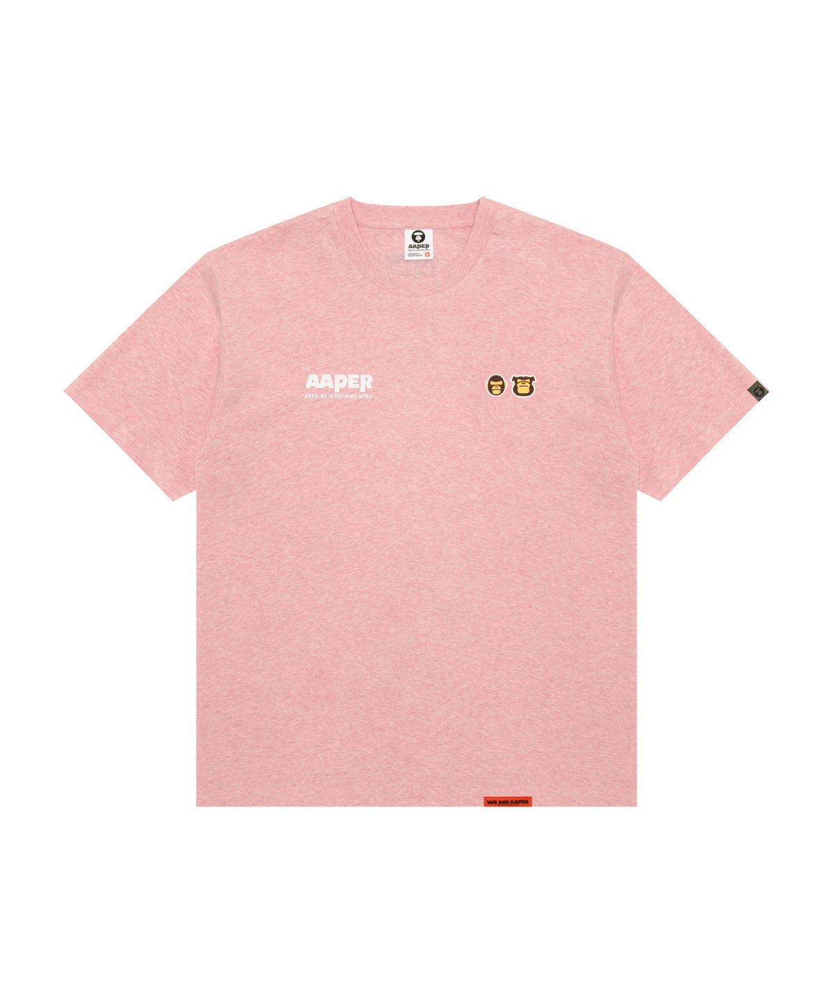 에이프(AAPE) AAPER 로고 티셔츠 핑크 / AAPTEM1830XAQPK2