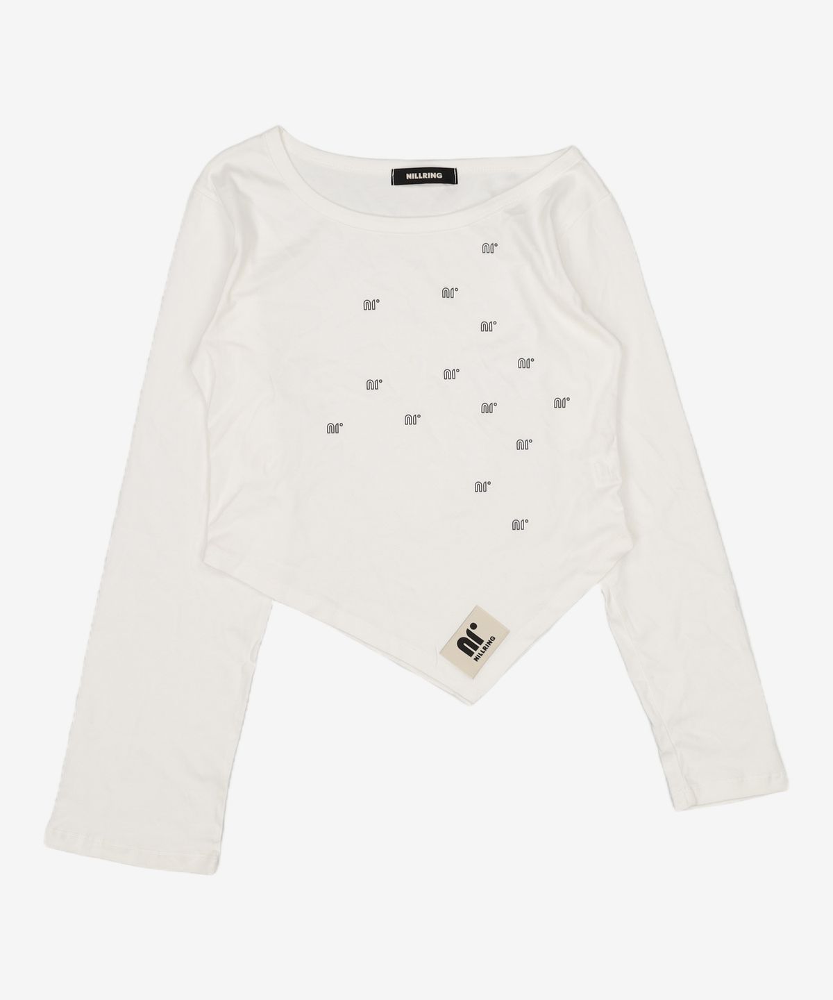 닐링(NILLRING) T12.00 Unbalanced Long-sleeved Printed T-shirt FREE