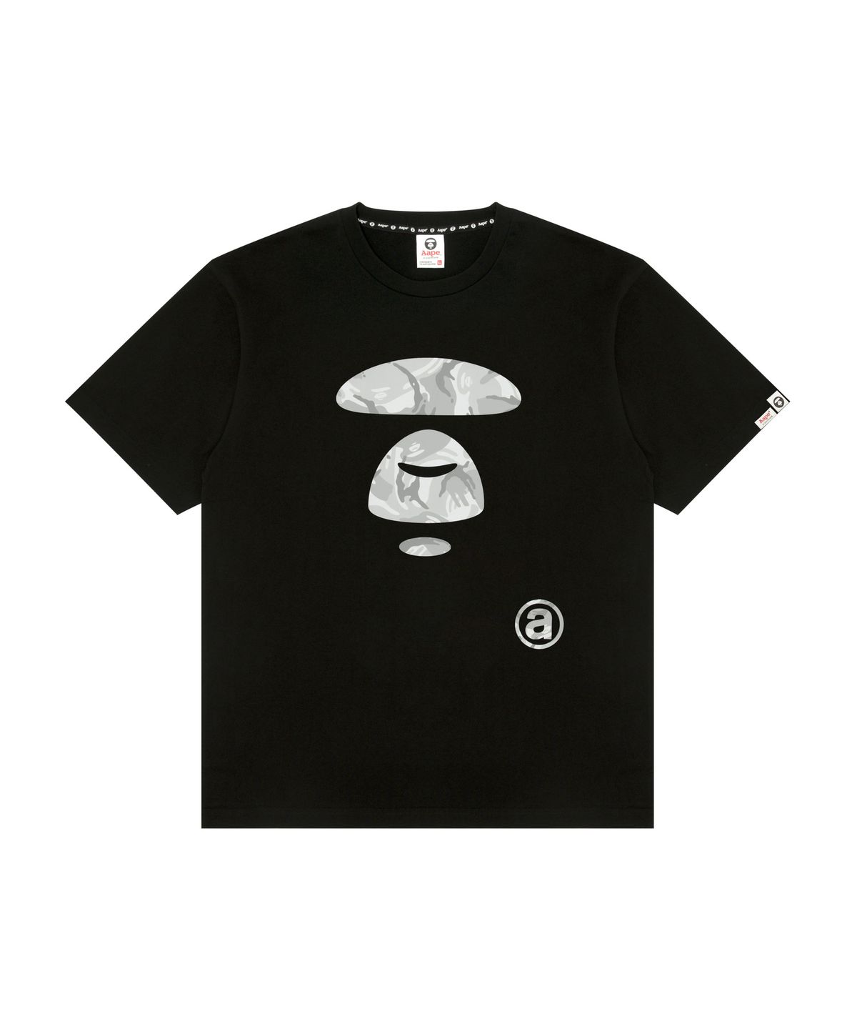 에이프(AAPE) 문페이스 티셔츠 블랙 / AAPTEM1846XXQBKX