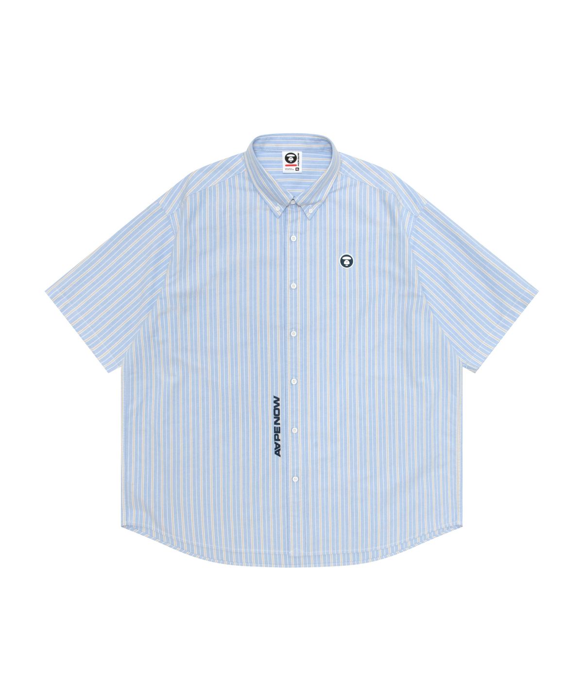 에이프(AAPE) AAPENOW 문페이스 스프라이트 숏 슬리브 셔츠 스카이 블루 / AAPSRM8560XXQBLN