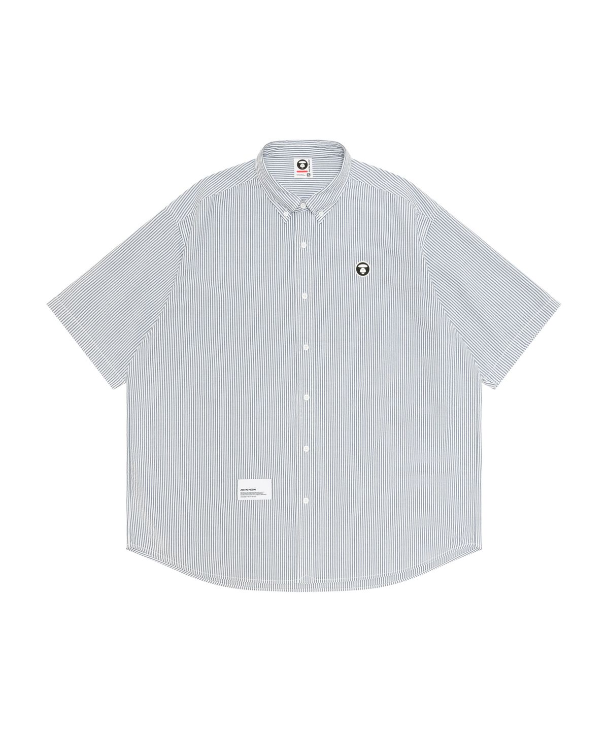 에이프(AAPE) AAPENOW 문페이스 숏 슬리브 셔츠 블랙 / AAPSRM8562XXQNYA