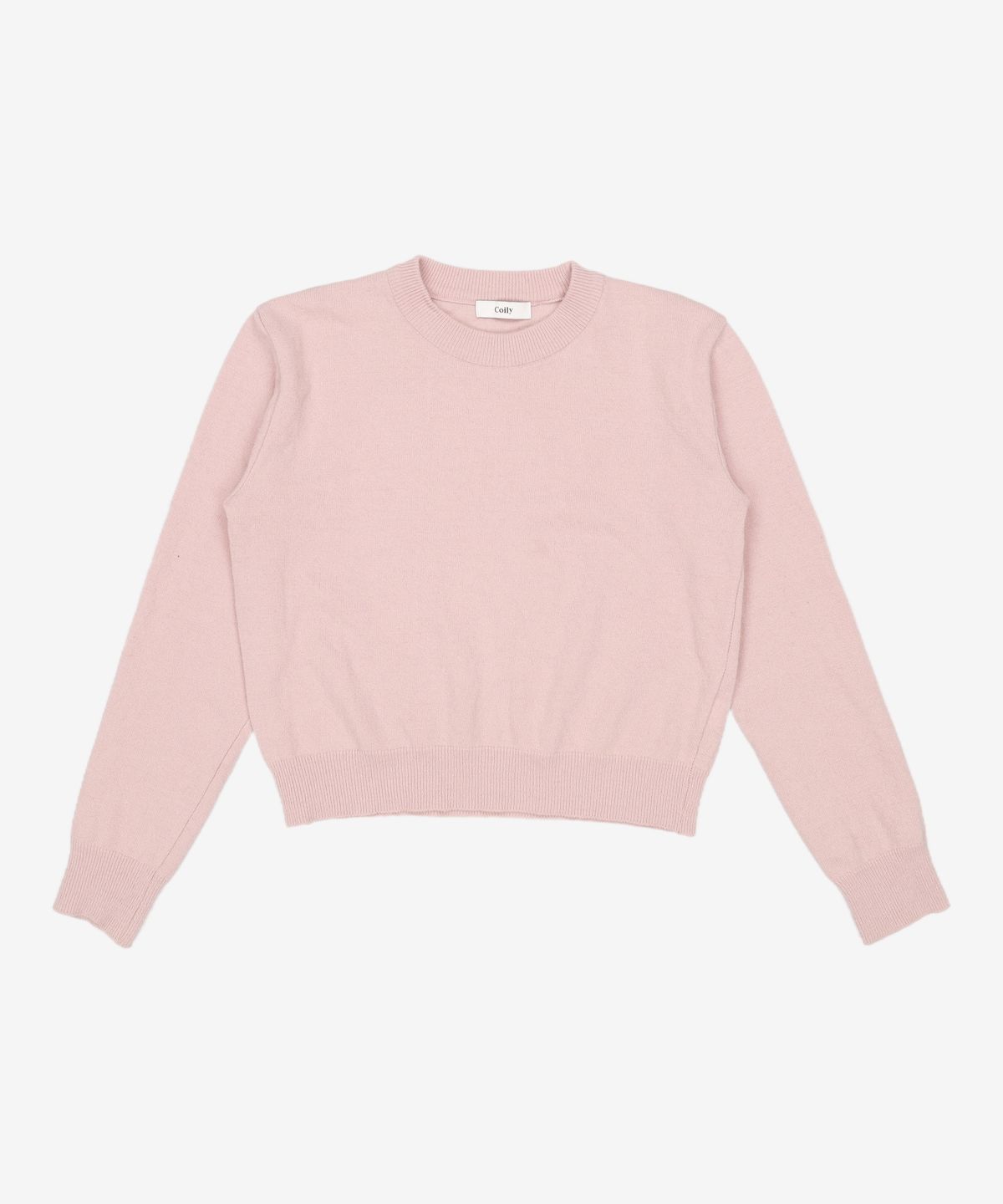 코일리(COILY) ROUND NECK KNIT_PINK FREE