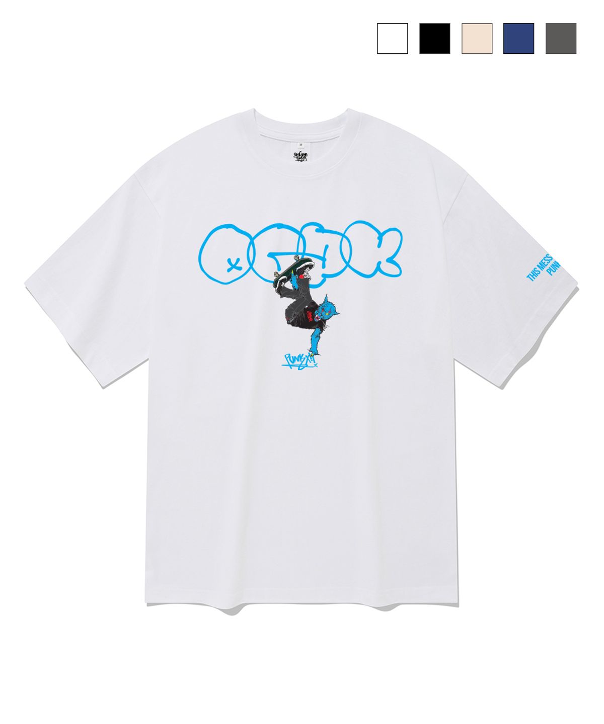스핏싯(SPITXIT) 스핏싯 X 오리지날펑크 OGPK 프리즈 반팔 티셔츠 5 COLOR