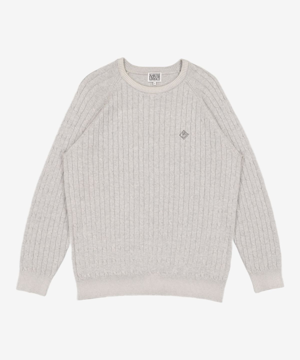 마리떼 프랑소와 저버(MARITHÉ + FRANҪOIS GIRBAUD) CABLE KNIT PULLOVER gray L