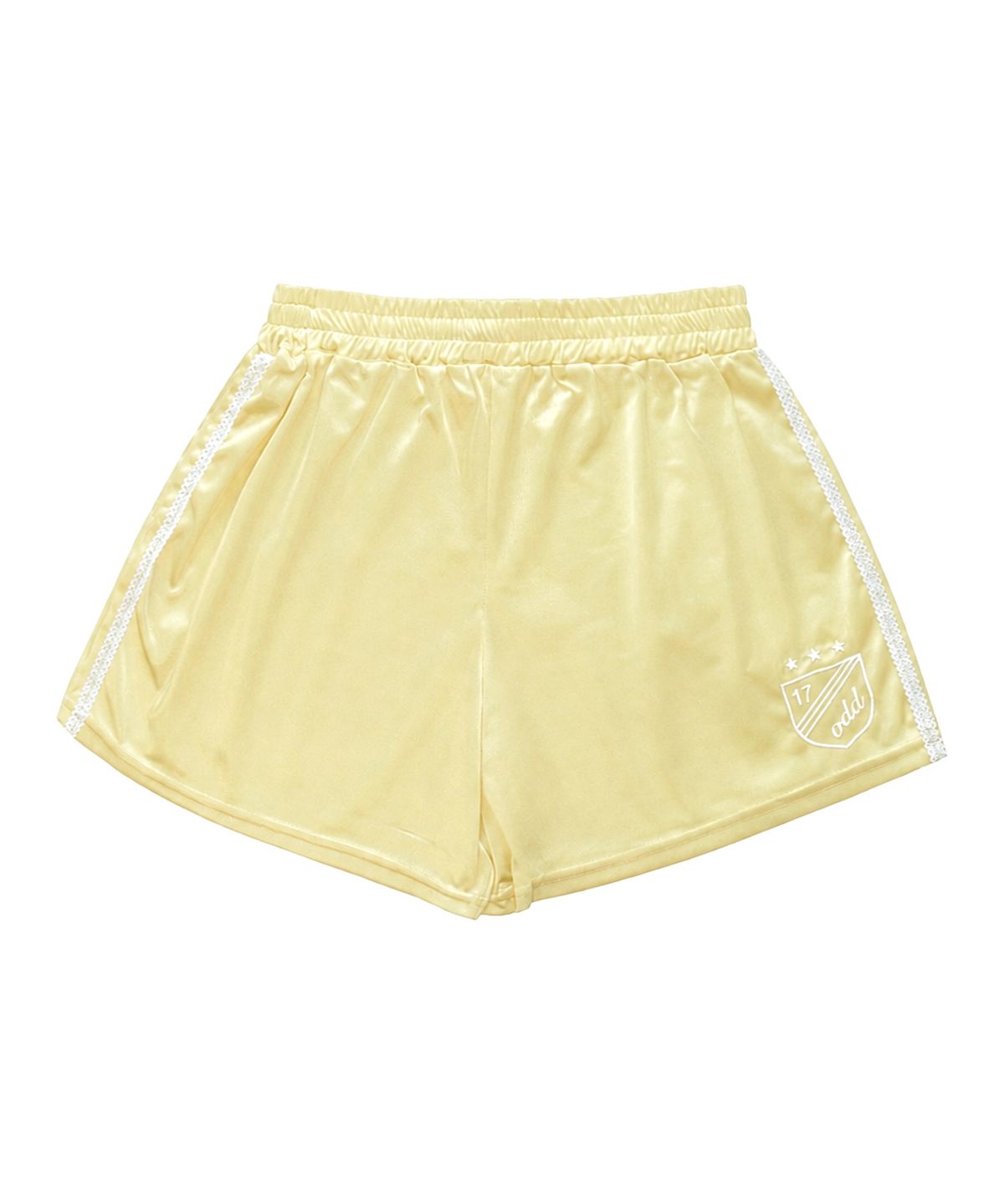오드민(ODDMIN) Lace Jersey Shorts (lemon)
