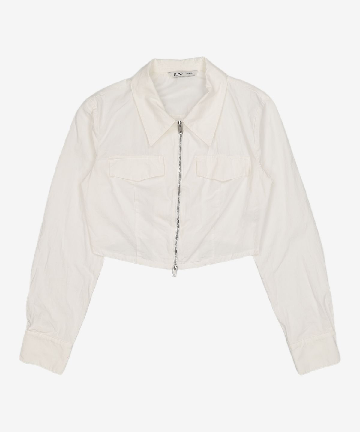 미쏘(MIXXO) 집업 크롭 셔츠_MIWYWD919C S