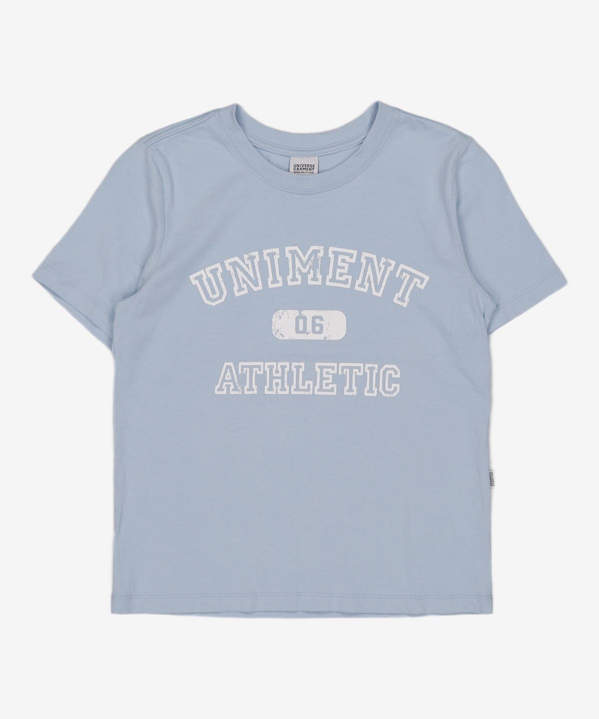 유니버스 가먼트(UNIVERSE GARMENT) UG 크랙 슬림 우먼티셔츠_LIGHT BLUE F