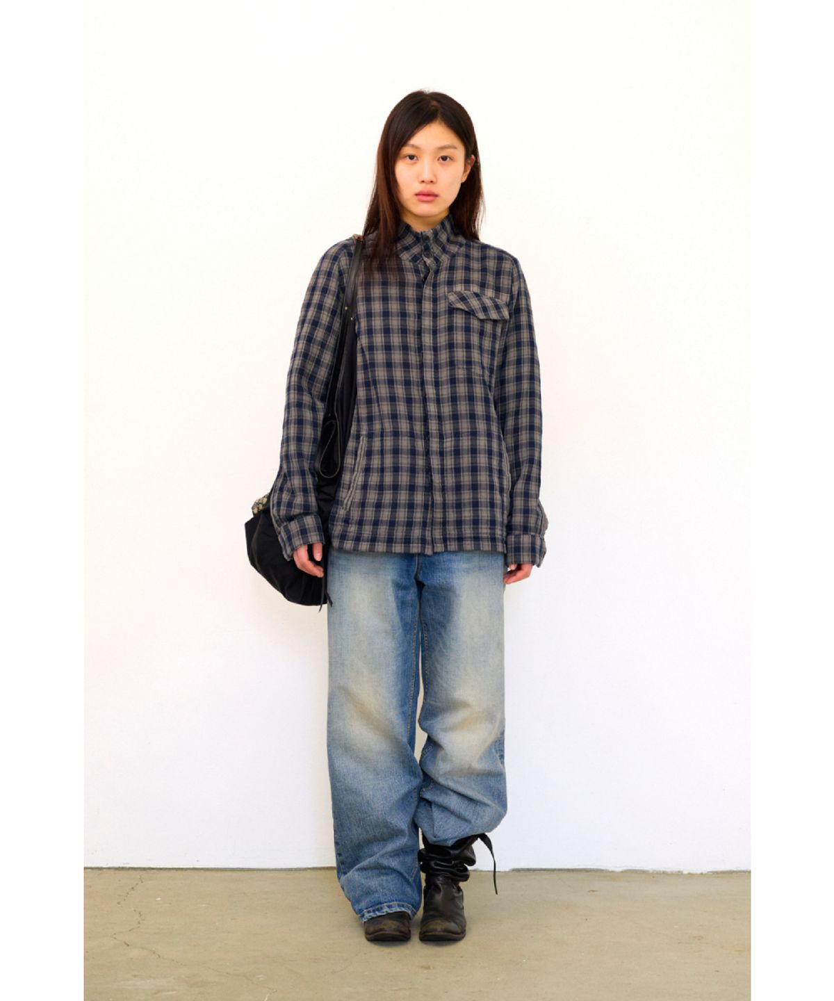 해칭룸(HATCHINGROOM) Harness Jeans Blue