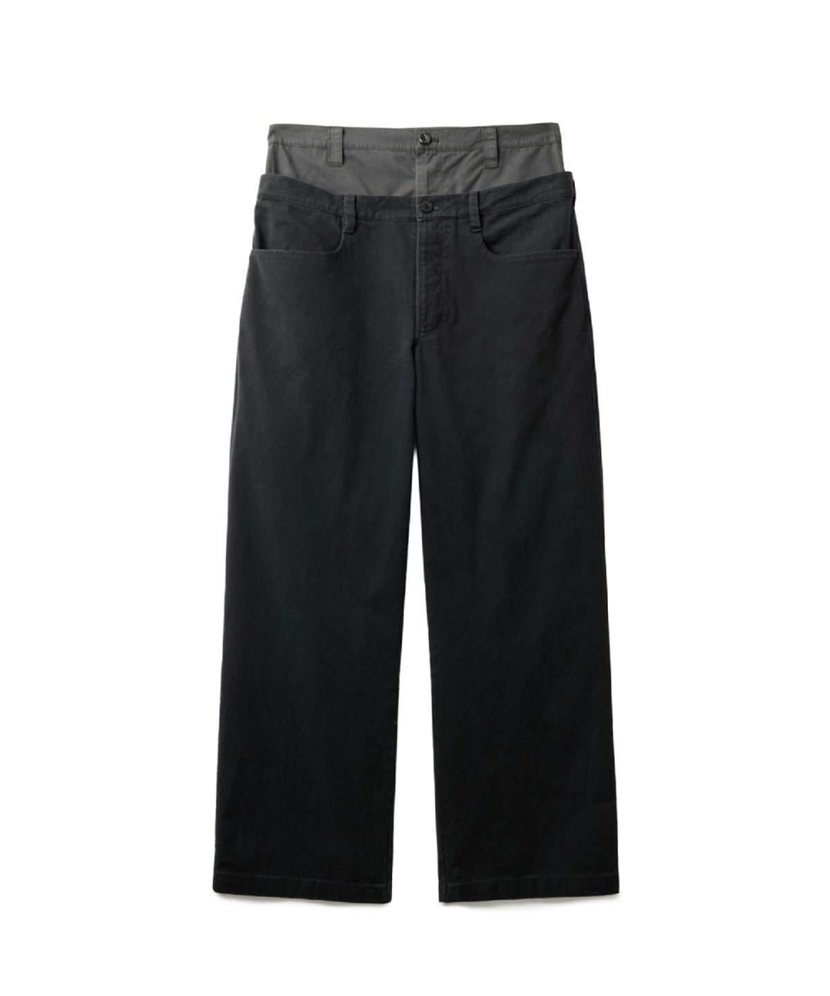 해칭룸(HATCHINGROOM) Double Waist Pants Black
