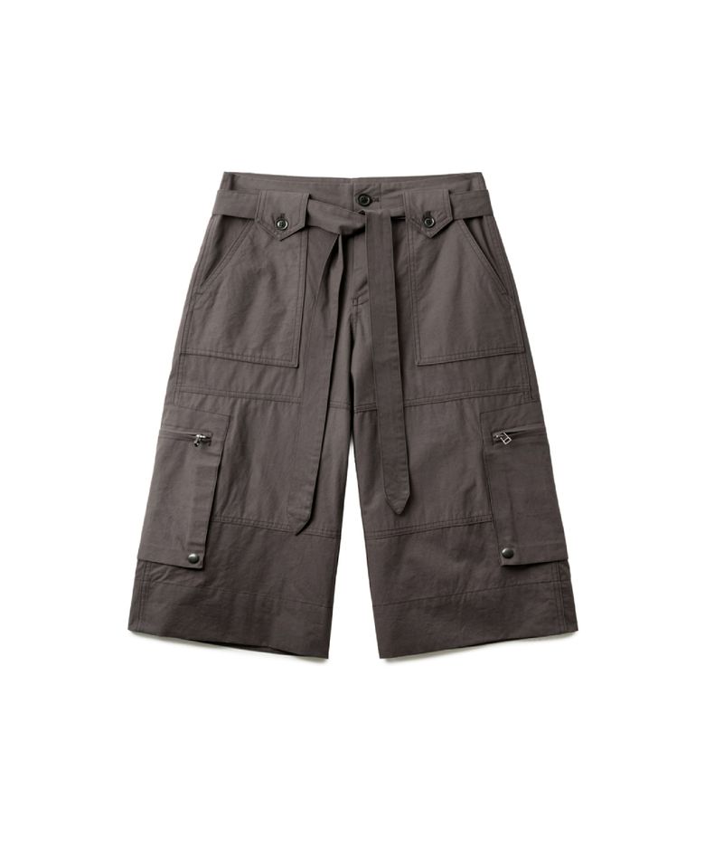 Roll up Fatigue Shorts Dark Brown