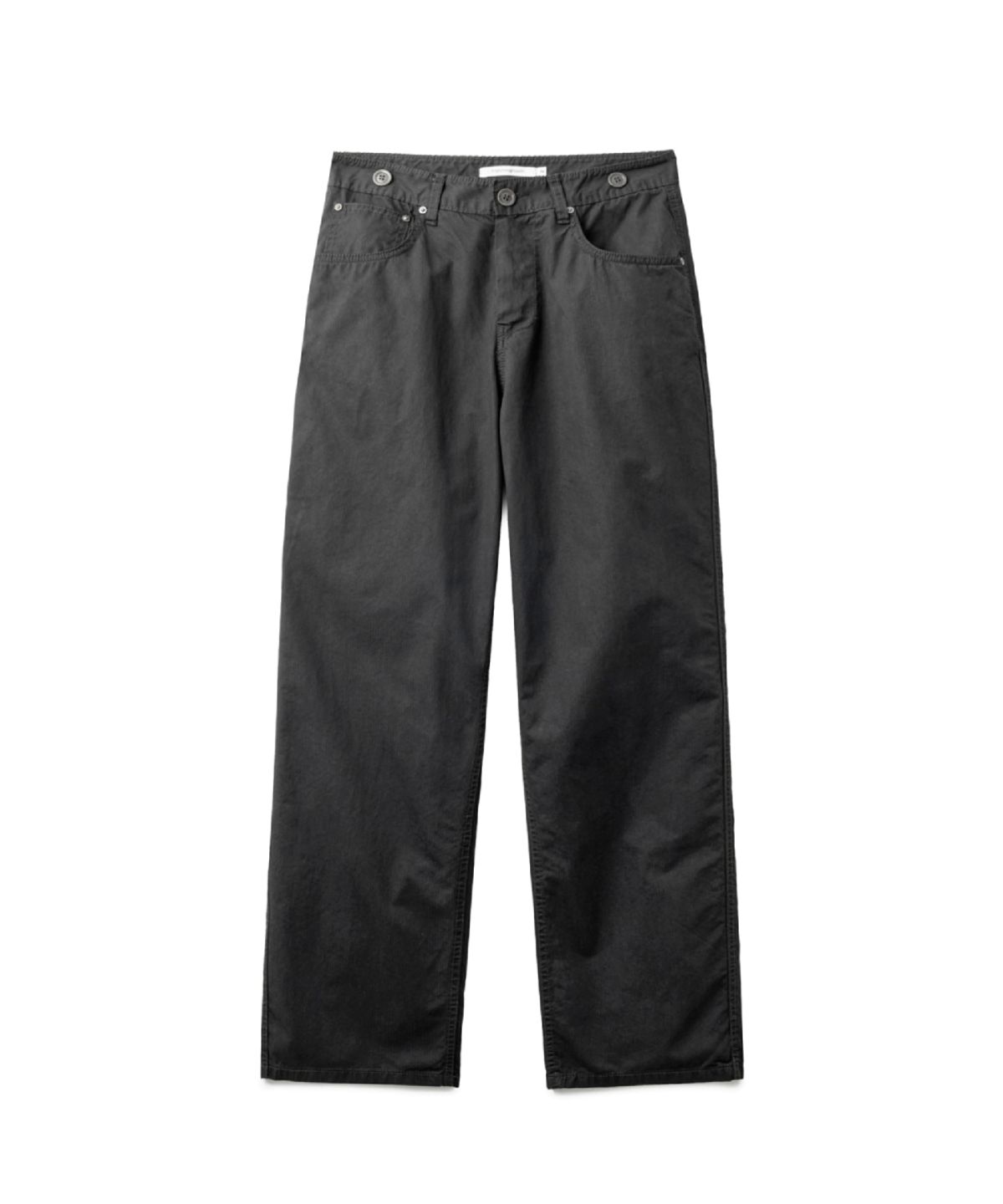 해칭룸(HATCHINGROOM) Shield Pants Herringbone Stripe Dyed Black
