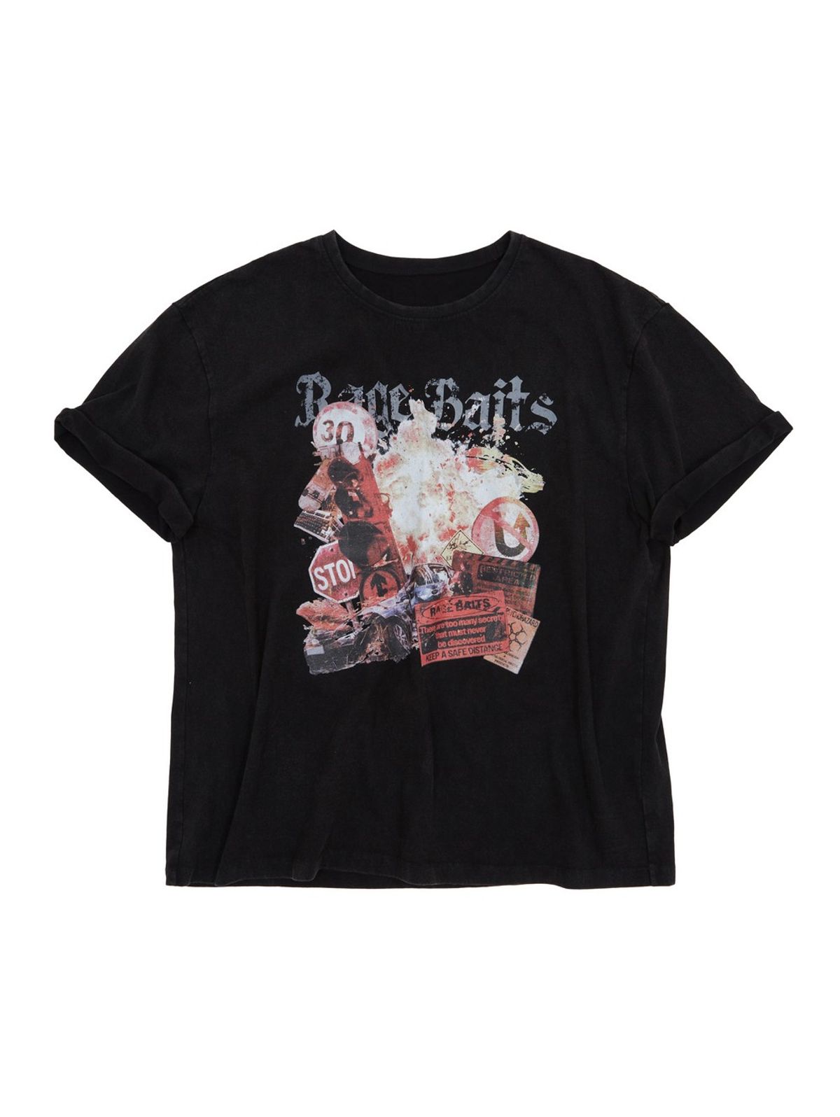 메아(MEA) RAGE BAITS DYEING T-SHIRT [BLACK]