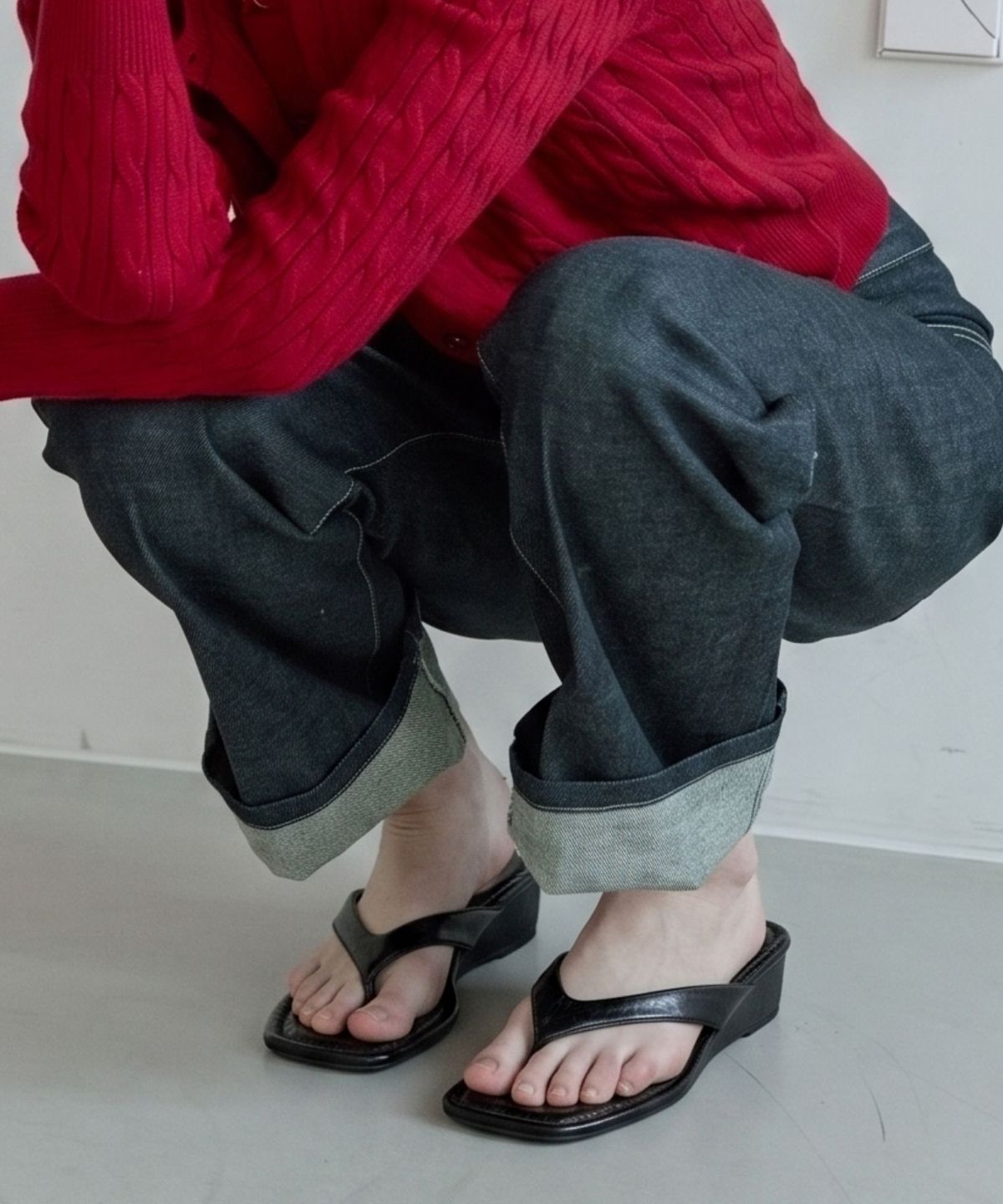 스퍼(SPUR) Vlog Flipflop Mule Sandal 플립플랍 뮬 샌들 5.5cm  -WS9060 (3color)