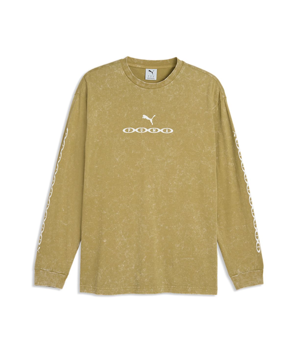 푸마(PUMA) 런 컬쳐 컬렉티브 릴렉스드 워시드 그래픽 롱 슬리브 - 차이 라떼 / 639098-89
