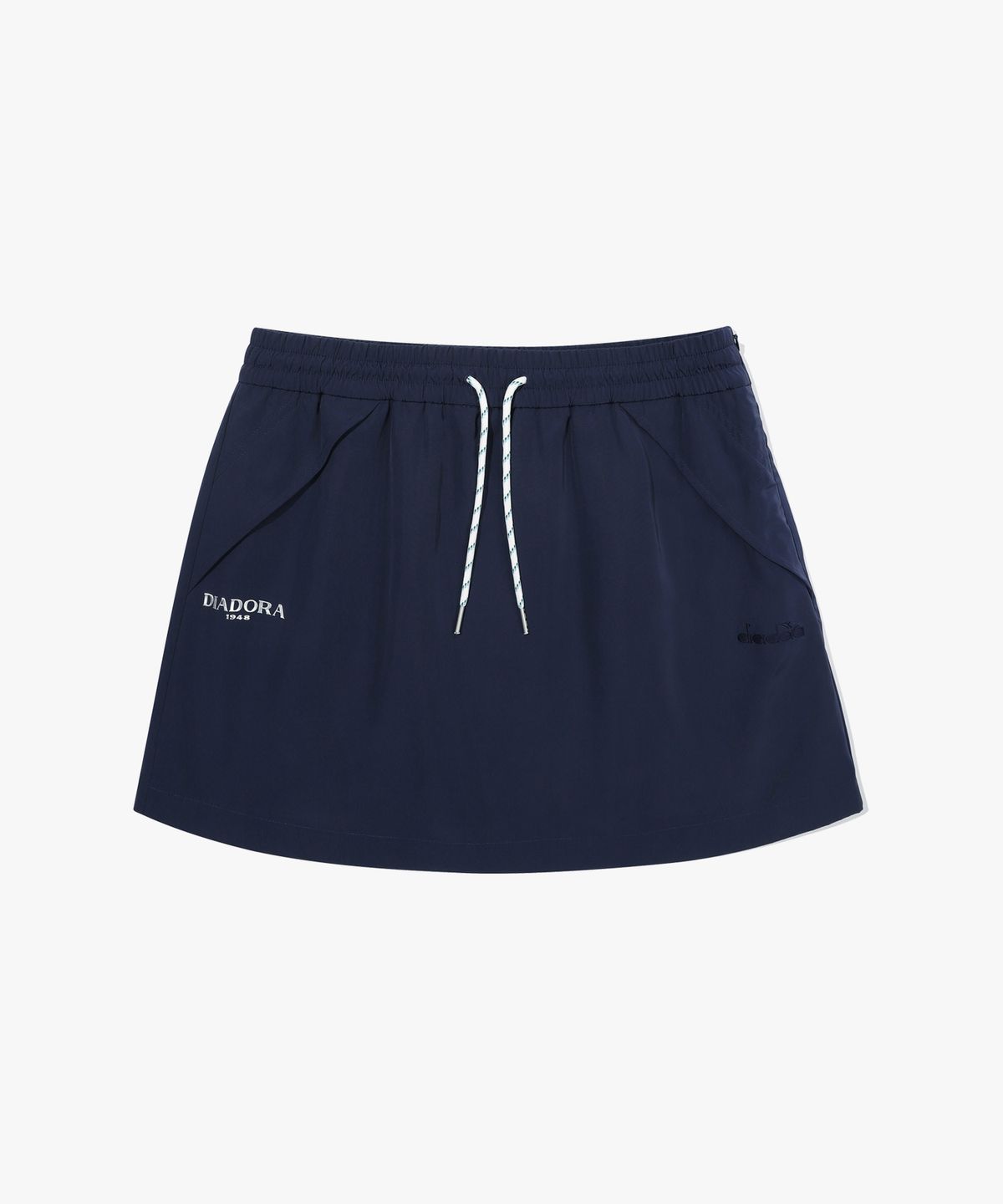 디아도라(diadora) 스트링 포인트 우븐 스커트 BLUE