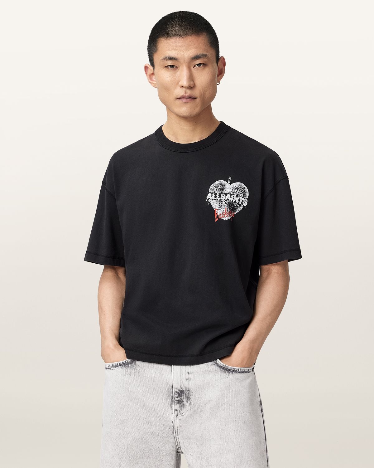 올세인츠(ALLSAINTS) 리플렉트 크루 티셔츠 M012PF-162