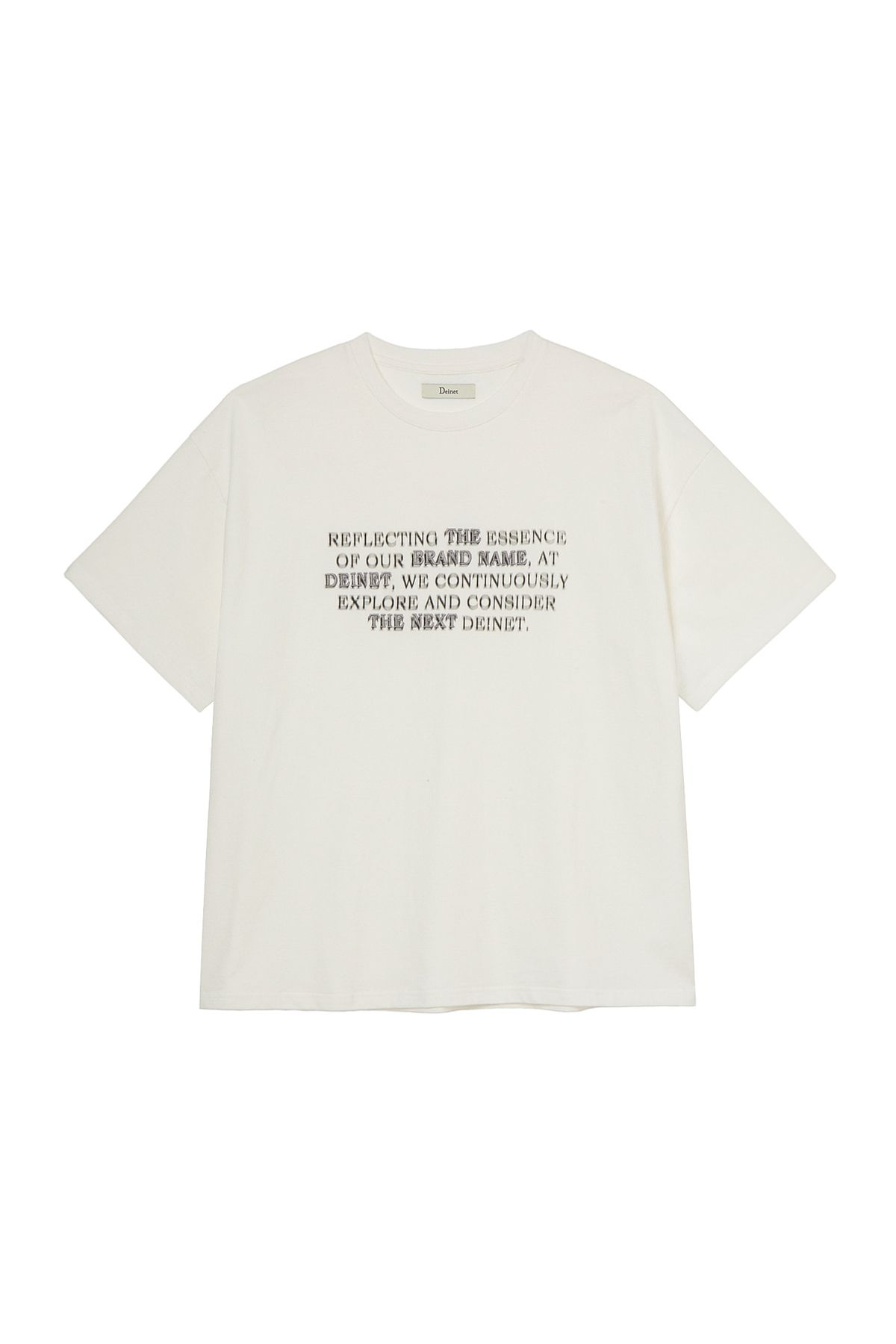 다이닛(DEINET) LETTERING T-SHIRT IN WHITE