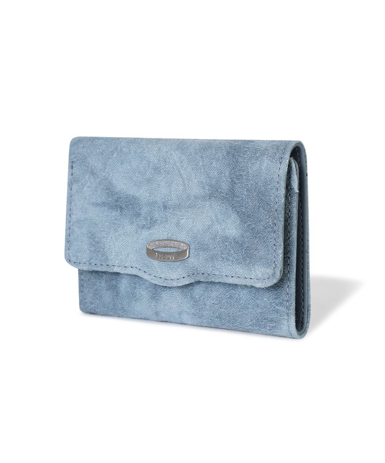 PR COTTON FLAP WALLET - DENIM
