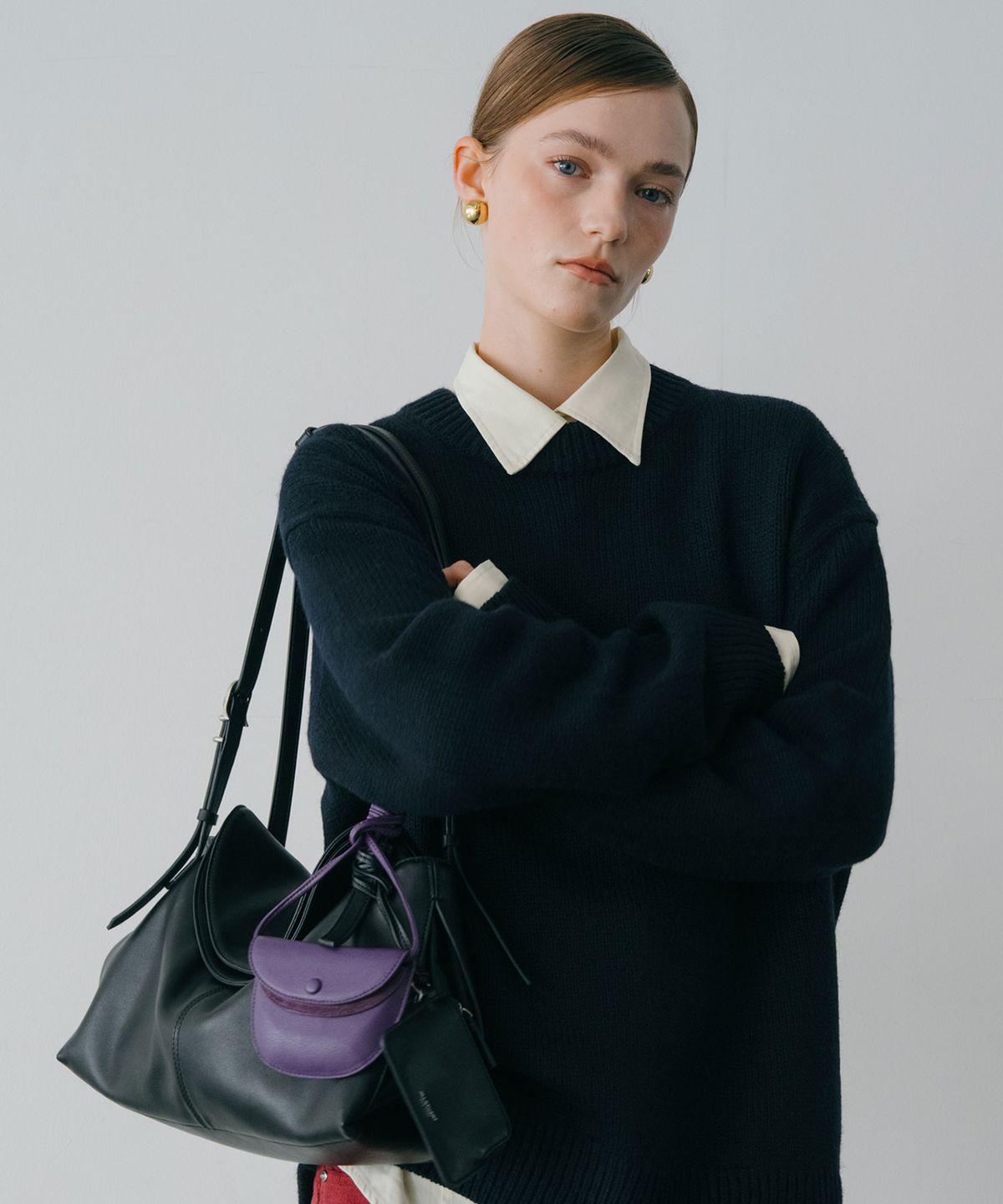 질스튜어트액세서리(JILLSTUART ACC) [PLIÉ] 플리에 가죽 숄더 M 3color