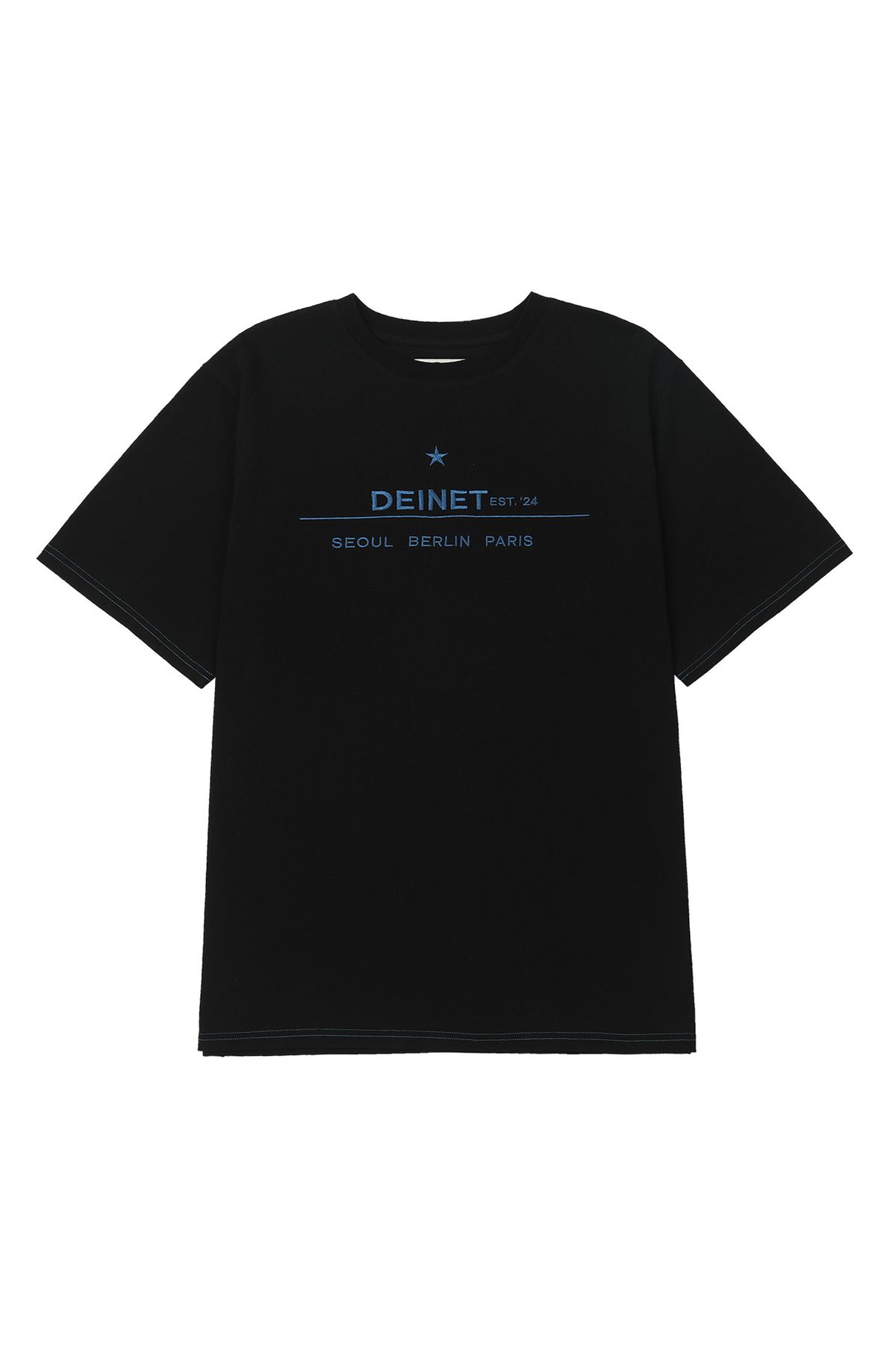 다이닛(DEINET) LOGO CITY T-SHIRT IN BLACK