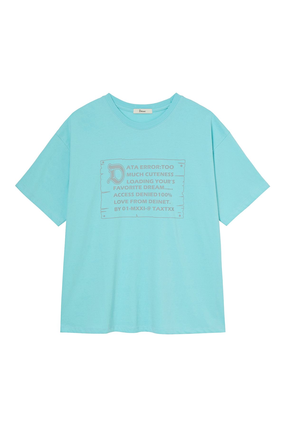 다이닛(DEINET) D LETTERING GRAPHIC OVERSIZED T-SHIRT IN MINT