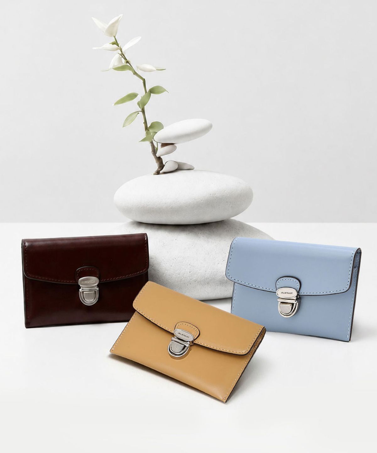 질스튜어트액세서리(JILLSTUART ACC) [LUNE] 룬 푸쉬락 장식 명함 카드지갑 3color