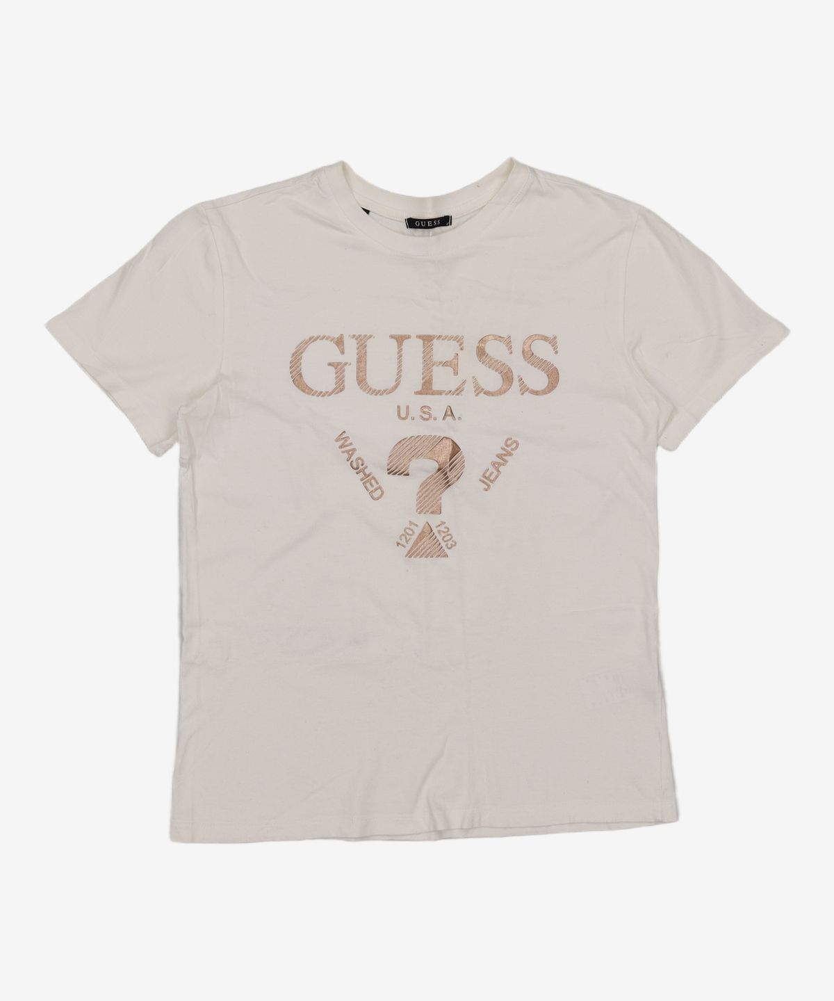 게스(GUESS) [19S/S]남녀공용 게스 무테삼각 사선호일 발포 반팔티 M