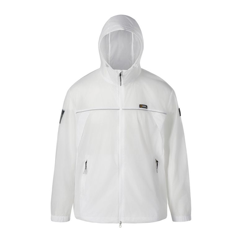 [K-HERITAGE] 십장생도 경량 립스탑 후드 점퍼 WHITE N262UJP622