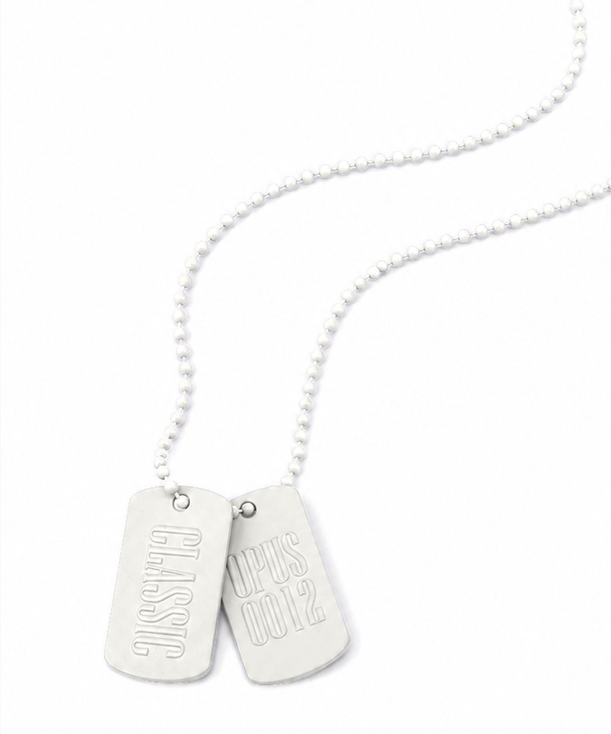 오퍼스 0012(OPUS 0012) Op.12 ERA DOG TAG NECKLACE WHITE