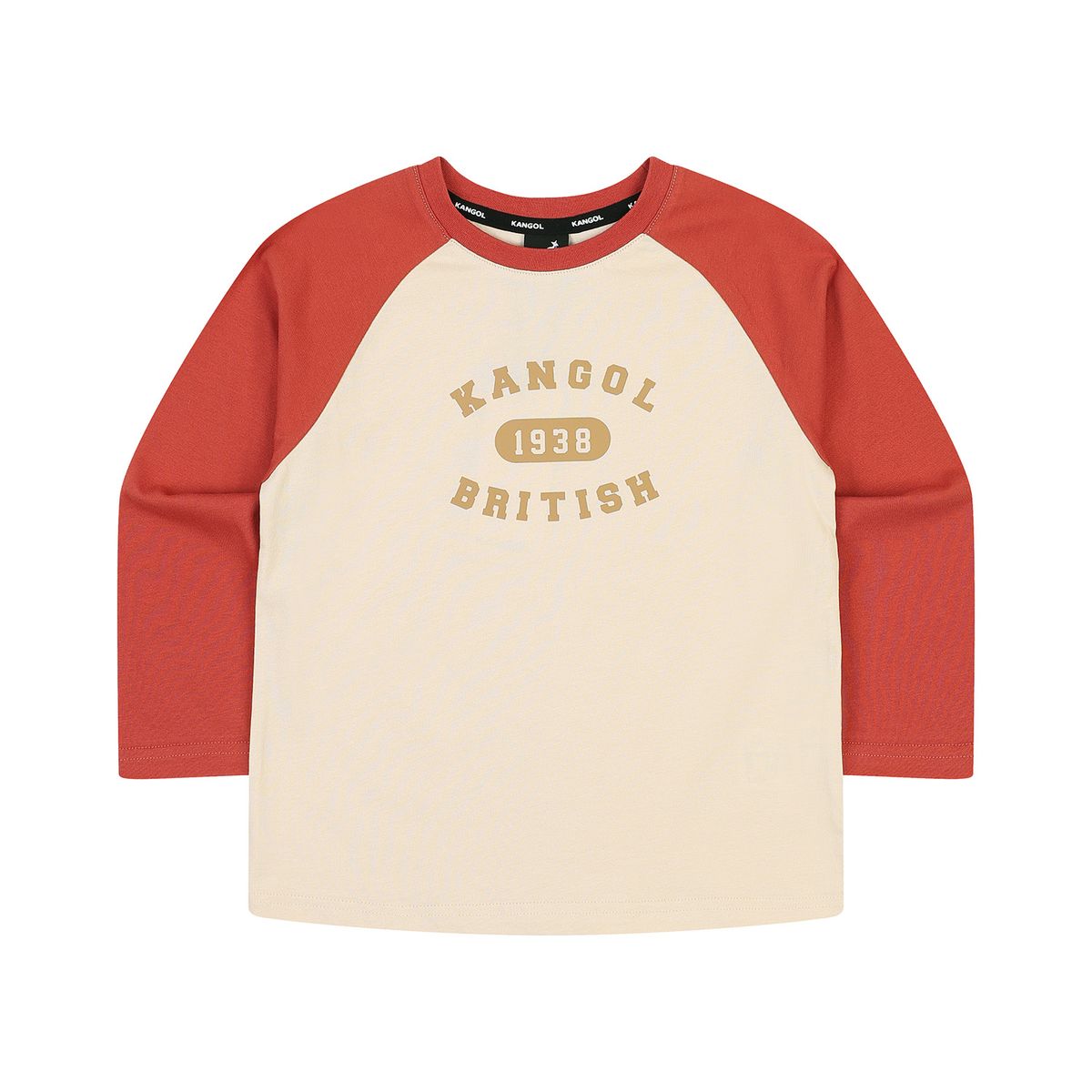 캉골키즈(KANGOL KIDS) 컬러블럭 레터링 그래픽 티셔츠 SC 0109 아이보리