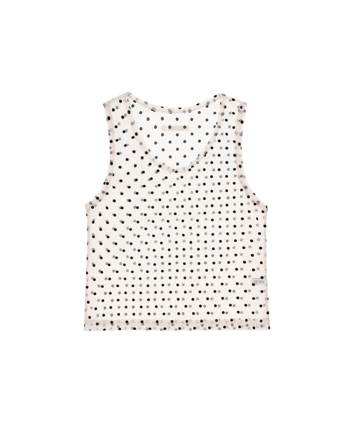 닉앤니콜(NICK&NICOLE) DOTS SHEER SLEEVELESS TOP_BEIGE