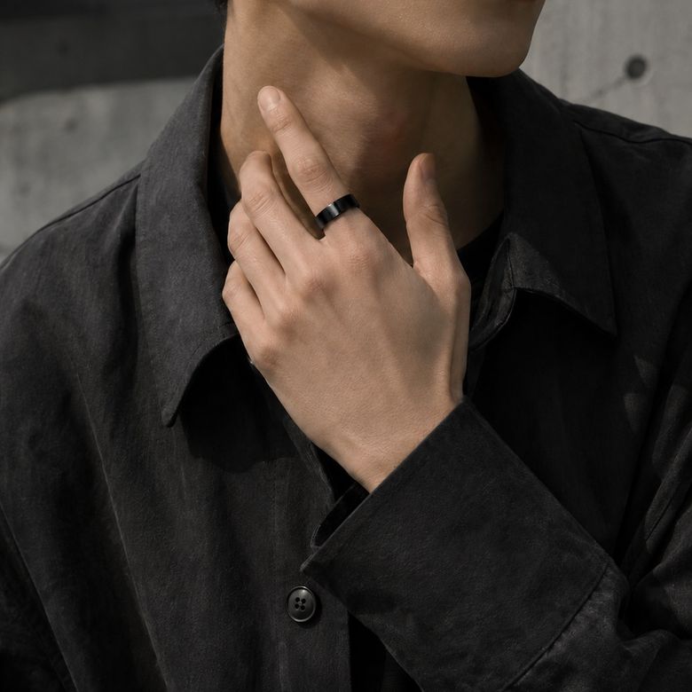 블랙 볼드 링 반지 EUI-JRG011B