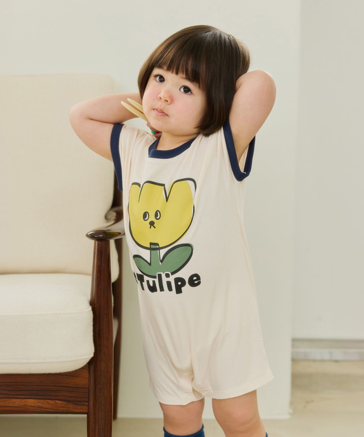 유비맘클로젯(UBMOM CLOSET) 허니쿨링 아이스 롬퍼 크림 C3HQ7603-CR