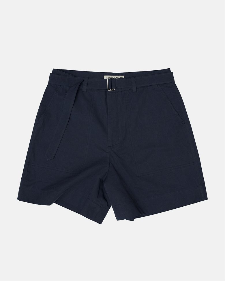TEO BELT SHORTS _ navy