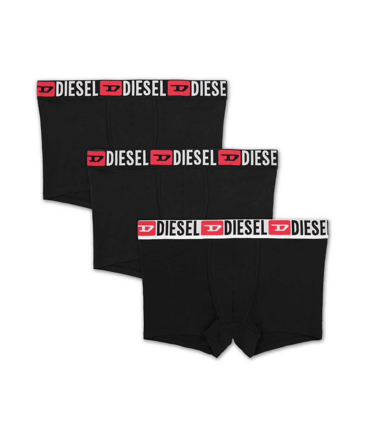 디젤(DIESEL) UMBX-다미엔 올오버 로고 3팩 드로즈 - 블랙 / 00ST3V0DDAIE3784